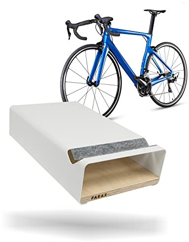 PARAX Fahrradhalter - Wandhalterung für Fahrrad - Indoor Fahrrad Aufbewahrung - Fahrrad Aufhängung aus Aluminium & Holz - Fahrradträger Birke - L