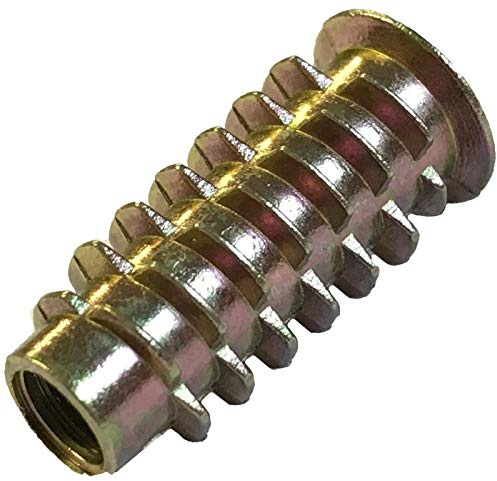 M4 M5 M6 M8 M10 Threaded Hex Drive Insert Fixing Type D Wood Screw Inserts Nuts Pack of 10 (M6 x 25mm)