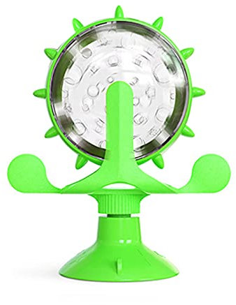 GEQIAN Futterspender für Haustiere, Leckerlis, rotierende Windmühle, Leckerlis, Spender, Haustier-Spielzeug, Haustier-Zubehör, Katzen-Essen, Puzzle-Spielzeug für Katzen und Hunde