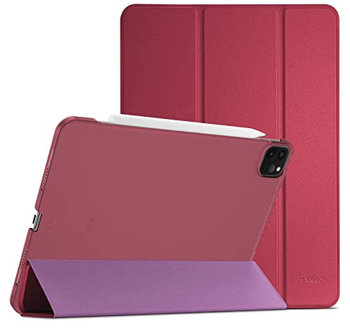 ProCase Funda para iPad Pro 11 2022 2021 2020 2018 4ª 3ª 2ª 1ª Generación, Capa Protectora Smart Cover Folio Delgado para iPad Pro 11 Pulgadas -Vino