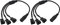 PNGKNYOCN 35cm 5.5x2.1mm DC Enchufe a 3 x 3 Pines o 4 Pines Computadora PC Caja Ventilador Cable Adaptador Divisor de energía