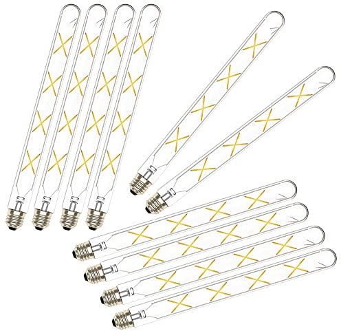 Ruihua 10 Stück E27 LED Lampe T300 8W Edison Antike Glühbirne Sauberes Glas Warmweiß LED Filament Lampe T30 700LM Vintage Fadenlampe Glühbirne,300mm