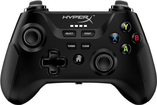 HyperX Clutch - Wireless Gaming Controller für Android und PC, Cloud und Mobile Gaming, Bluetooth, 2,4 GHz Wireless, USB-C auf USB-A Wired Connection, Standard-Tastenlayout, Abnehmbarer Telefonclip