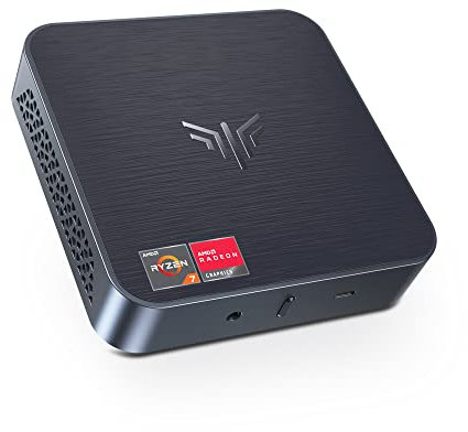 NiPoGi Mini PC AMD Ryzen 7 5700U (up to 4.6GHz, 8C/16T), 32GB RAM 512GB SSD Mini Desktop Computer for Office,HTPC,Business, Wifi 6/Bluetooth 5.2/DP+HDMI/USB-C