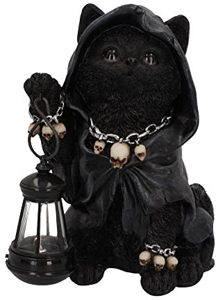 Nemesis Now Laternenfigur Reapers Katzen, Schwarz, 18,5 cm