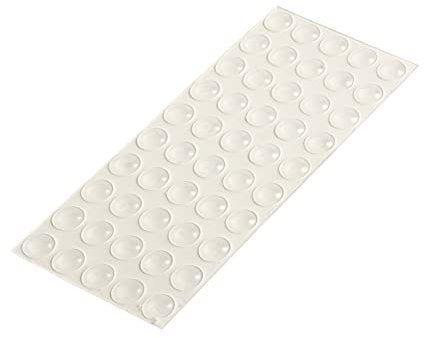 HELPMATE Gummipuffer transparent 50 Stück klein rund selbstklebend 8mm x 1,6mm Höhe Lärm- und Rutschstopper Elastikpuffer Schutzpuffer Türpuffer