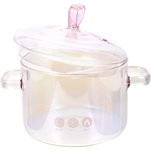 HEMOTON Cooking Pot for Instant Noodles Ramen Pot Lid Lightweight Portable 1.4l