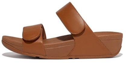 Fitflop Women's Lulu Adjustable Leather Sandals, Light tan, 5.5 UK