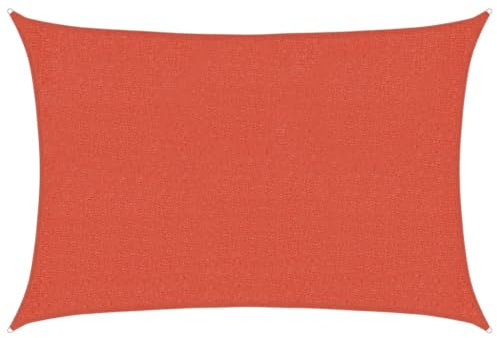 vidaXL Toldo de Vela Parasol Lona Protector Solar Sombra Patio Jardín Terraza Balcón Parque Infantil Exterior HDPE Terracota 160 g/m² 2x3 m