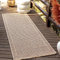 Livabliss Darwin Outdoor wetterfest - In und Outdoor für Balkon 78x213 cm, Terrasse, Garten, Küche - e Boho Style für draußen - Dunkelbeige und Schwarz