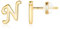 TINGN Ohrstecker Ohrringe Silber 925 Mädchen Kinder, N Buchstaben Medizinische Ohrstecker Gold Ohrschmuck für Kleine Mädchen Tochter Kinder Muttertag Geburtstag Geschenke für Frauen Herren