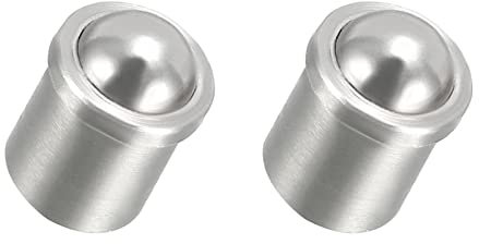 METALLIXITY Pestillo Bola para Puerta Armario (6 x 7mm) 2uds, Pestillo Bola para Puerta Armario Cocina, Tono Plateado