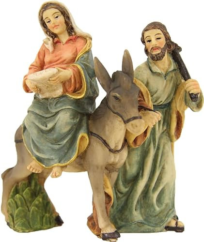 FADEDA Herbergssuche/Höhe:10 cm/handbemalt/detailgetreue Krippen Figuren - Weihnachten Tisch Dekoration Krippe Zubehör