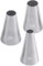 Piezas de Boquillas Boquillas para manga pastelera de acero inoxidable, 3 uds., tamaño grande, redondo, crema, pastel, 1a, 2a, 3a, 2d, 1m, punta para boquillas para molde para hornear Decoración única