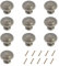 HARMAC HOUSE Vintage Cabinet Knobs 10 Pack Heavy Duty Vintage Pewter Round Pull Handles 32 mm Diameter Door Drawer Handle Mushroom Handles Knobs (Vintage Pewter)