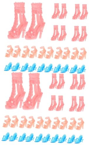 ifundom 30 Paar Schuhe Puppenschuhe Zum Basteln Kuchen Spielzeug Americana-dekor Kreative Puppenschuhe Mädchen Mini-fingerschuhe Kleinkind Universal- Baby Plastik