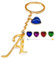 Famweylami Porte-clés Lettre Cœur Cadeau, Porte clef Personnalisable，Cadeau pour Femme, Filles, Copines, Mamans, Grand-mère
