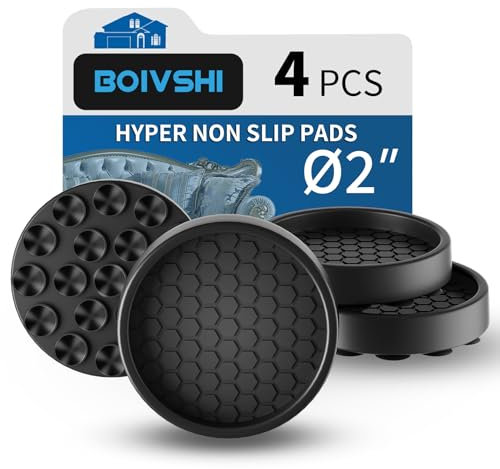 Ø50mm Übertreffen Silikon Möbeluntersetzer,Rund Couch Füße Anti Rutsch Pads,Bett Sofa Antirutsch Pads,rutschfest Bodenschutz Möbel Untersetzer,Ideal Couchfüsse Anti-rutsch Gummi Base,4 Schwarz Füße