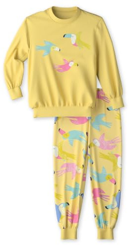 CALIDA Toddlers Bündchen-Pyjama Kinder | Schlafanzug aus 100% Baumwolle, weiche Bündchen für zusätzliche Wärme, pflegeleicht