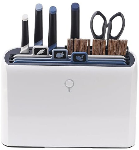 Smart Cutting Board,Chopping Board Set,Knives and Cutting Board,4 Colour Coded Chopping Board, 4 Knives, 10 Pair Chopsticks, Space Saving, Advanced Cleaning and Dry Function