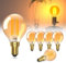 Lamptobe Small Screw Light Bulb E14 LED Filament Bulbs 4W Amber 2200K Warm White Vintage Light Bulbs, E14 Small Edison Screw Bulb, SES E14 LED Bulbs, E14 Golf Ball Bulbs 35W Equivalent -6pack