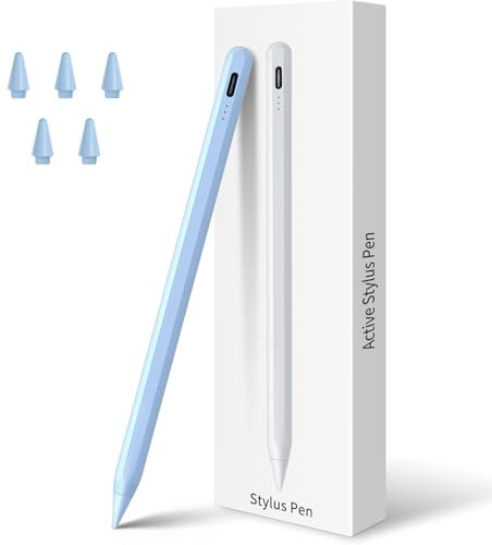 Lápiz capacitivo para iPad de 11ª, 10ª y 9ª generación, lápiz de carga rápida para Apple iPad, rechazo de palma, sensibilidad de inclinación, compatible con iPad 11/10/9/8/7/6ª 2018-2025, Pro de 13