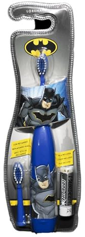 Batman Battery Powered Toothbrush for Kids – Soft Zig-Zag Bristles, Extra Replacement Head & Battery Included | Gentle, Effective, and Fun Oral Care for Children Ages 3+