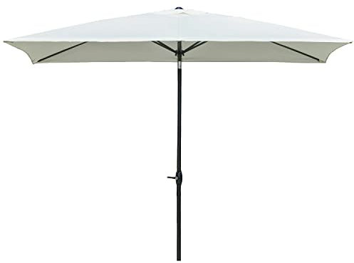 DecHome - Ombrellone da Giardino Rettangolare 2x3 mt in Alluminio Telo in Poliestere colore Beige