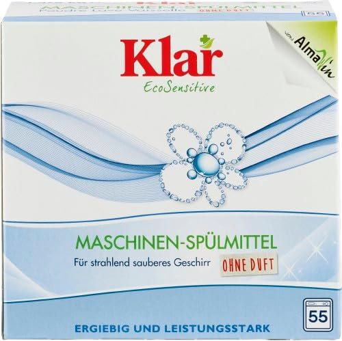 Klar eco Sensitive Maschinenspülmittel 5x1,375kg, ohne Duft, 55 Anwendungen, vegan