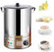 Commercial Catering Urn 20L/30L/40L, Hot Water Boiler Dispenser, Soup Kettle Buffet Warming Pot, 30-110°C temperature control knob, Electric Boiling Water Bucket GF,no-faucet-40L