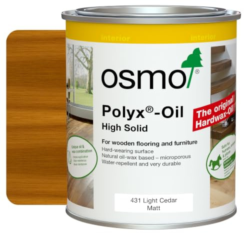 Osmo Polyx Oil Original, Matt Finish (Light Red Cedar 431, 375ml)