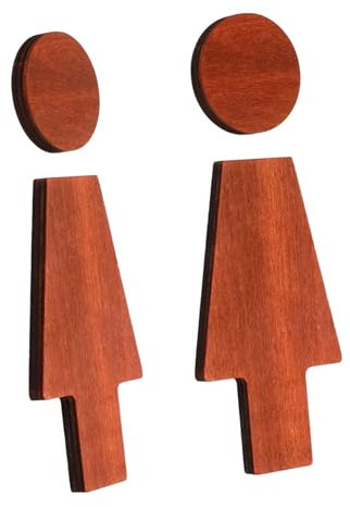 Ciieeo 2 Pezzi Cartello Bagno per Uomini e Donne per Wc Facile Installazione e Resistente All Usura per Uffici e Spazi Pubblici