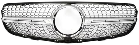 Kühlergrill Für Benz Für GLC SUV Coupé X253 C253 2015-2019 Schwarz Silber Vorfacelift Sport Für AMG Front Panamericana GT-Kühlergrill Sport Kühlergrill(Diamond Silver W)