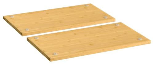 Plaques De Protection Pour Plaque De Cuisson, Lot De 2, Bambou Avec Pieds Antidérapants, Protection Plaque Induction, Cache Plaque De Cuisson, 50 x 28 x 1.5 cm