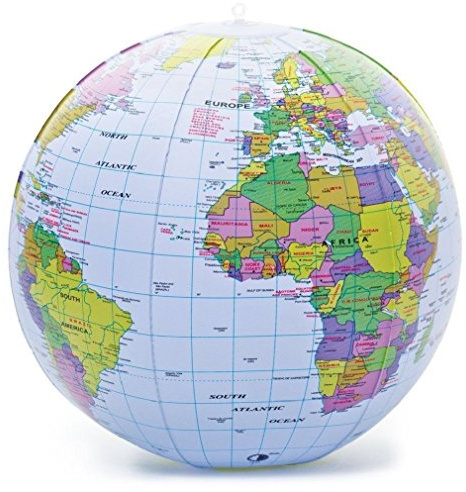 Neue aufblasbare Blow Up Globe 40 cm Atlas World Map Erde