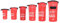 DonDon Dry Bag wasserdichte Tasche 2l, 5l, 10l, 15l, 20l, 30l Pack-Sack Beutel mit Schultergurt - rot 15 Liter
