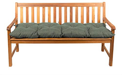 Gutekissen® Bankauflage Stuhlkissen Hollywoodschaukel Garten LS (110x50, Dunkelgrün)