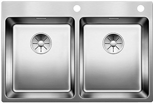 Blanco 525248 Fregadero de cocina de acero inoxidable, 340mm/340mm