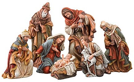 Joseph's Studio by Roman - 7-teiliges 43,2 cm H Krippenfiguren-Set, religiöse Weihnachtsdekoration