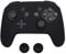 3 in 1 Soft Silicone Protective Skin Case Cover for Nintendo Switch pro Controller Rubber Protective Skin with 2 Thumb Caps (Black)