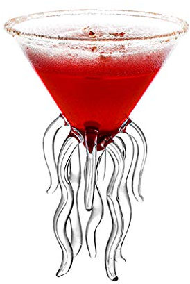 PENG Octopus Cocktail Glas transparent Quallen Glas Tasse Saft Glas