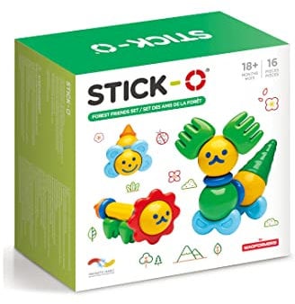 Stick-O Forest Friends 16-Piece Magnetic Building Blocks Toy. Preschool STEM Learning Toy. Made by Magformers for Younger Children. Chunky Design.
