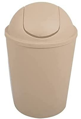 MSV Mülleimer AKO 5,5l mit beigem Klappdeckel, 5,5 L