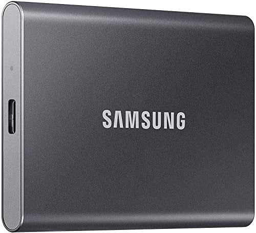SAMSUNG T7 MU-PC500T - SSD - crittografato - 500 GB - esterno (portatile) - USB 3.2 Gen 2 (USB-C connettore) - 256 bit AES - Titan Gray