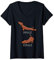 Damen Lustiger Dackel Weiner Hund Yoga Einatmen Ausatmen Wiener T-Shirt mit V-Ausschnitt