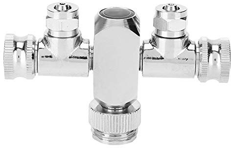 BigKing Aquarium CO2 Splitter, 2-Wege-Verteiler Aquarium CO2 Splitter Nadelventil Magnetregler