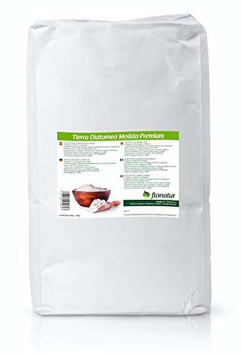 Tierra diatomea molida Natural 25kg, múltiples usos, Tratamiento eficaz contra Insectos y Fertilizante Natural (Molida, 25Kg)