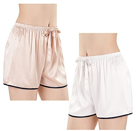 Wantschun Damen Satin Silk Schlafanzughose Nachtwäsche Hose Pyjama Bottom XXS-XXXL