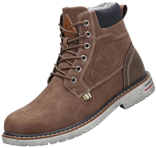 Mishansha Winterschuhe Gefüttert rutschfest Schneestiefel 36-48 EU | Stiefel Herren Outdoor Warm Arbeitsstiefel Damen Wanderung Bequem Alltag Klassische Boots Geschenk Halbstiefel Spaziergang