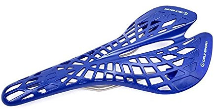 Selle de vélo - Selle de vélo - Selle de sport - Vélo de course VTT - Selle de trekking - Noir et blanc (bleu)